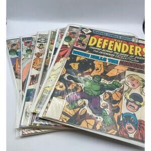 Marvels The Defenders Comic Book Lot (7) Total - From 70's & 80's Bronze/Silver